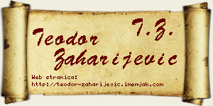 Teodor Zaharijević vizit kartica